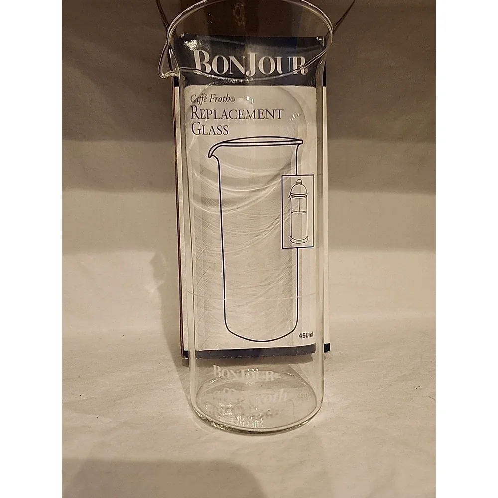 BONJOUR Caffe Froth Replacement Glass 450 Ml Never Used In Open Box